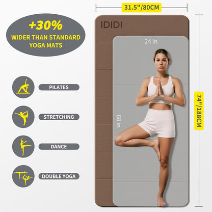 Foldable Yoga Mat Extra Large 74"×31.5"