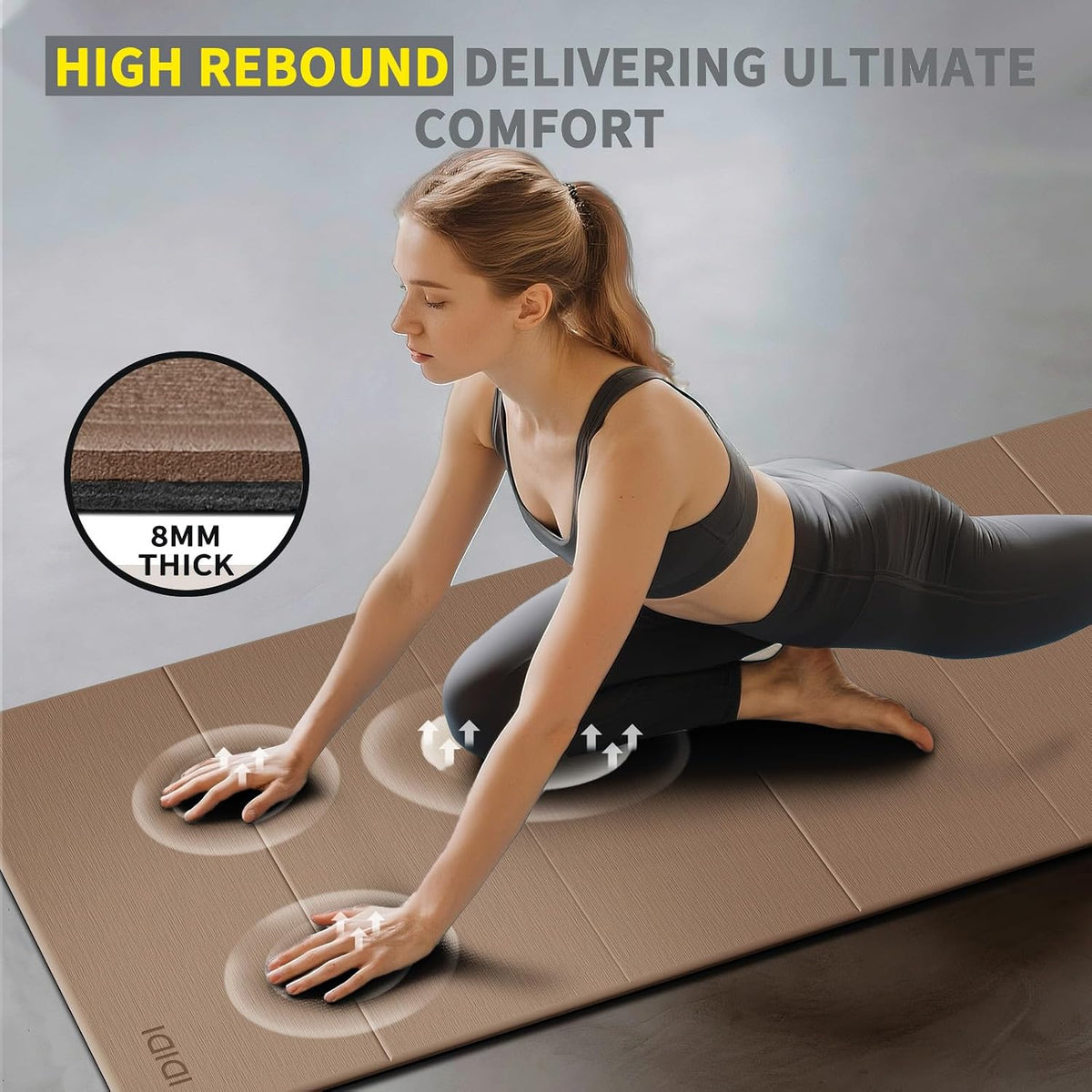 Foldable Yoga Mat Extra Large 74"×31.5"