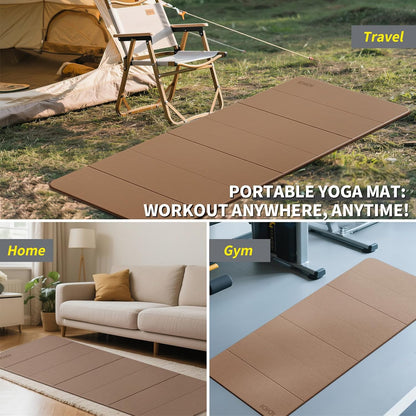 Foldable Yoga Mat Extra Large 74"×31.5"