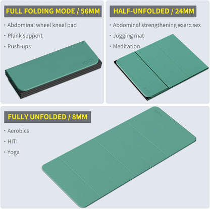 Foldable Yoga Mat Extra Large 74"×31.5"