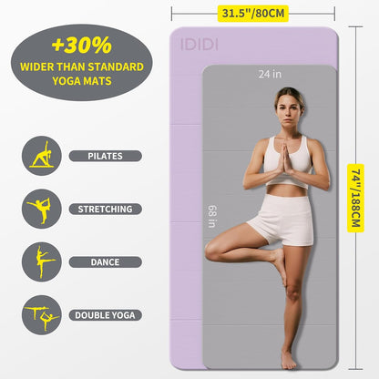 Foldable Yoga Mat Extra Large 74"×31.5"