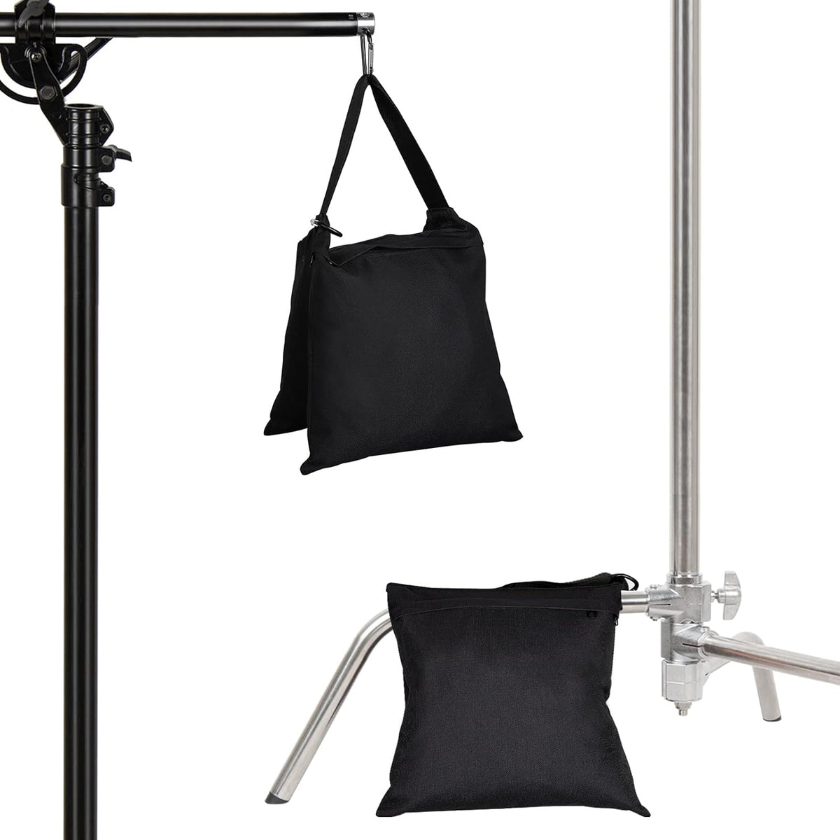 4 Packs Sandbags Weight Bags for Light Stand Photography Video Equipment, Heavy Duty Saddlebag for Backdrop Stand, Photo Tripod, Canopy, Pop up Tent, Umbrella Base, Fishing Chair, Picnic Table