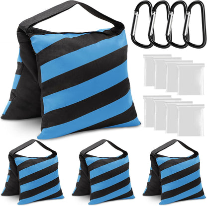 4 Packs Sandbags Weight Bags for Light Stand Photography Video Equipment, Heavy Duty Saddlebag for Backdrop Stand, Photo Tripod, Canopy, Pop up Tent, Umbrella Base, Fishing Chair, Picnic Table