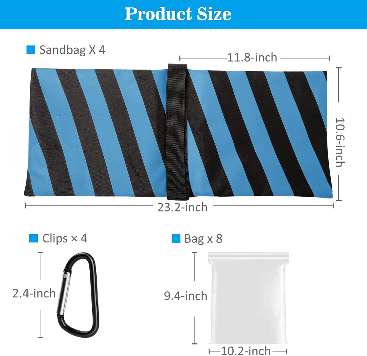 4 Packs Sandbags Weight Bags for Light Stand Photography Video Equipment, Heavy Duty Saddlebag for Backdrop Stand, Photo Tripod, Canopy, Pop up Tent, Umbrella Base, Fishing Chair, Picnic Table