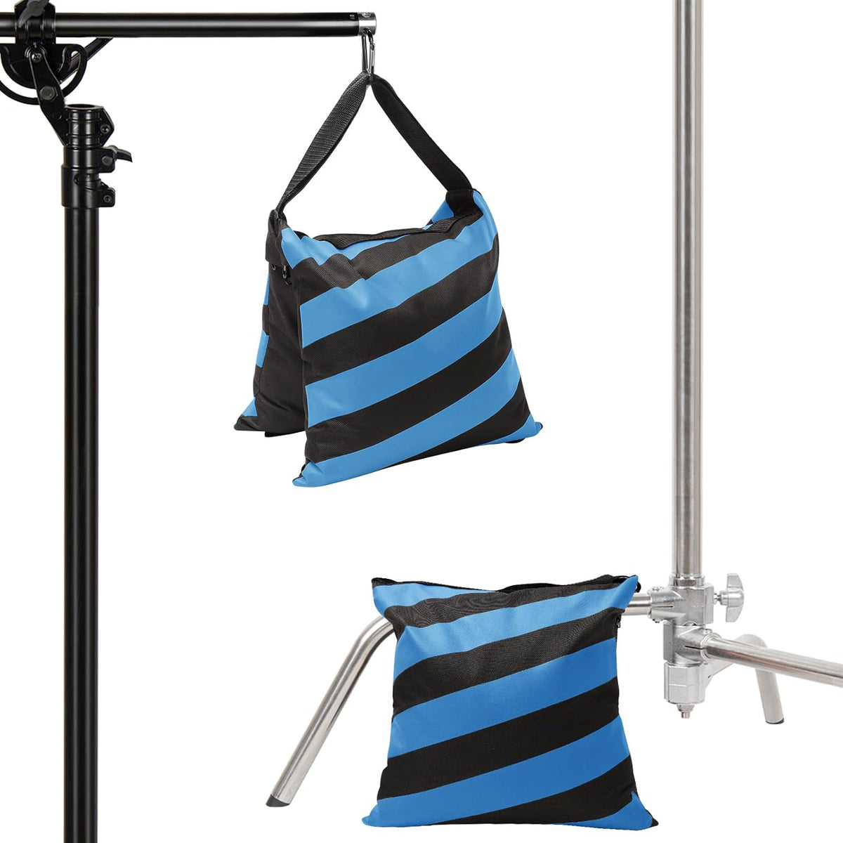 4 Packs Sandbags Weight Bags for Light Stand Photography Video Equipment, Heavy Duty Saddlebag for Backdrop Stand, Photo Tripod, Canopy, Pop up Tent, Umbrella Base, Fishing Chair, Picnic Table