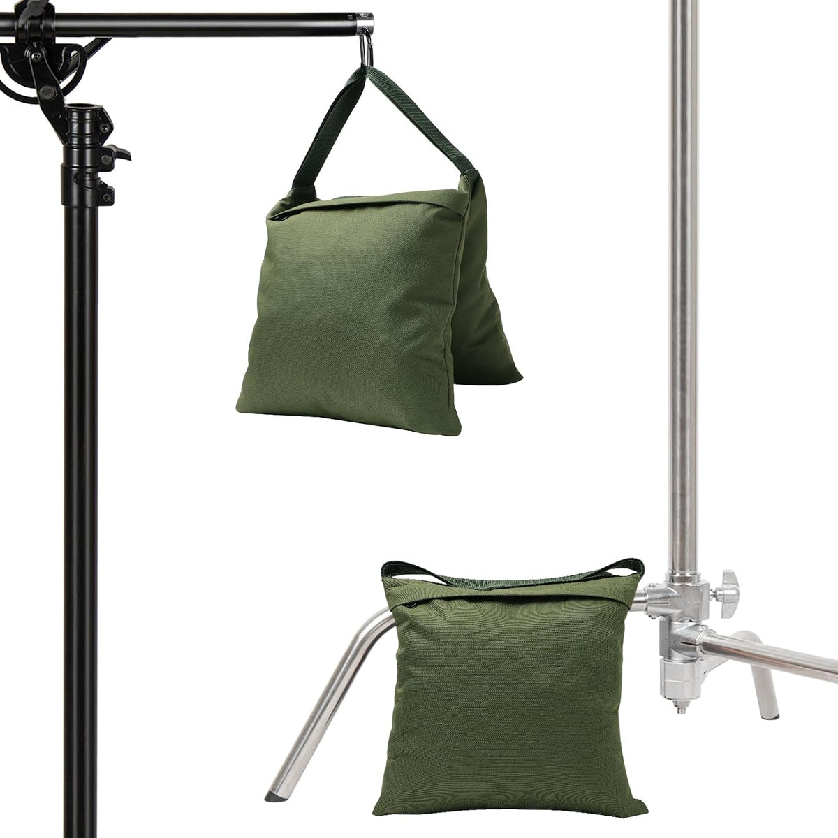 4 Packs Sandbags Weight Bags for Light Stand Photography Video Equipment, Heavy Duty Saddlebag for Backdrop Stand, Photo Tripod, Canopy, Pop up Tent, Umbrella Base, Fishing Chair, Picnic Table