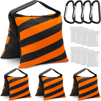 4 Packs Sandbags Weight Bags for Light Stand Photography Video Equipment, Heavy Duty Saddlebag for Backdrop Stand, Photo Tripod, Canopy, Pop up Tent, Umbrella Base, Fishing Chair, Picnic Table