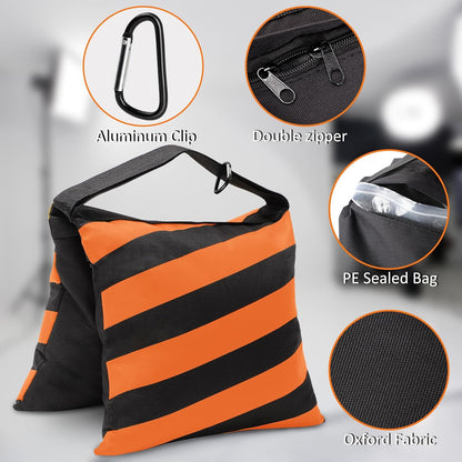4 Packs Sandbags Weight Bags for Light Stand Photography Video Equipment, Heavy Duty Saddlebag for Backdrop Stand, Photo Tripod, Canopy, Pop up Tent, Umbrella Base, Fishing Chair, Picnic Table