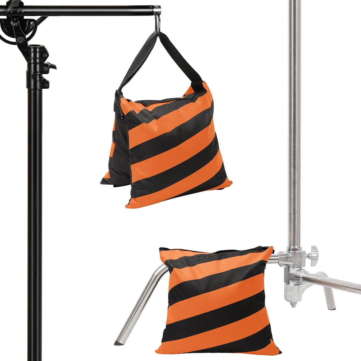 4 Packs Sandbags Weight Bags for Light Stand Photography Video Equipment, Heavy Duty Saddlebag for Backdrop Stand, Photo Tripod, Canopy, Pop up Tent, Umbrella Base, Fishing Chair, Picnic Table