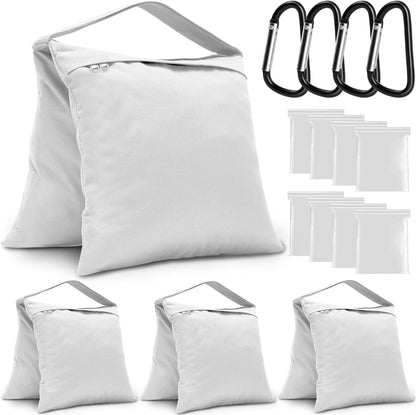 4 Packs Sandbags Weight Bags for Light Stand Photography Video Equipment, Heavy Duty Saddlebag for Backdrop Stand, Photo Tripod, Canopy, Pop up Tent, Umbrella Base, Fishing Chair, Picnic Table