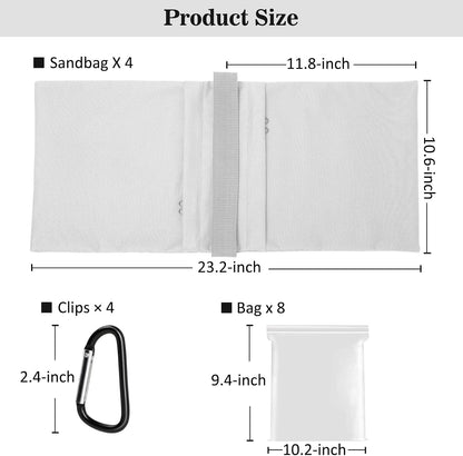 4 Packs Sandbags Weight Bags for Light Stand Photography Video Equipment, Heavy Duty Saddlebag for Backdrop Stand, Photo Tripod, Canopy, Pop up Tent, Umbrella Base, Fishing Chair, Picnic Table