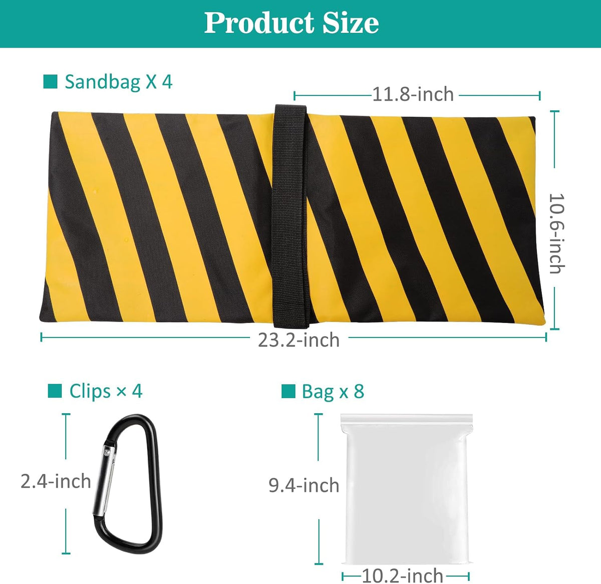 4 Packs Sandbags Weight Bags for Light Stand Photography Video Equipment, Heavy Duty Saddlebag for Backdrop Stand, Photo Tripod, Canopy, Pop up Tent, Umbrella Base, Fishing Chair, Picnic Table