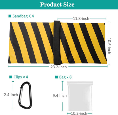 4 Packs Sandbags Weight Bags for Light Stand Photography Video Equipment, Heavy Duty Saddlebag for Backdrop Stand, Photo Tripod, Canopy, Pop up Tent, Umbrella Base, Fishing Chair, Picnic Table