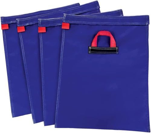 Hullaballoo Durable Vinyl Sand Bags, Outdoor Indoor Anchor Safety Product for Inflatable Bounce House, Water Slides, Canopies and Tents, Holds 50 Pound Capacity, 4 Pack