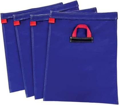 Hullaballoo Durable Vinyl Sand Bags, Outdoor Indoor Anchor Safety Product for Inflatable Bounce House, Water Slides, Canopies and Tents, Holds 50 Pound Capacity, 4 Pack