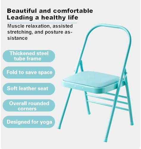 Foldable Backless Yoga Chair for Adults - 300kg Load Capacity, Lumbar Support for Back Pain Relief, Ideal Yoga Auxiliary Chair for Enhanced Movement and Comfort