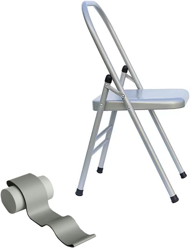 Iyengar Yoga Chair - Backless Chair for Yoga Practice-Metal Yoga Assist Chair for Deepening Yoga Practice,seat Height 45cm