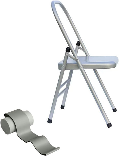 Iyengar Yoga Chair - Backless Chair for Yoga Practice-Metal Yoga Assist Chair for Deepening Yoga Practice,seat Height 45cm