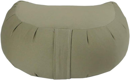 Buckwheat Crescent Zafu Meditation Cushion, Olive