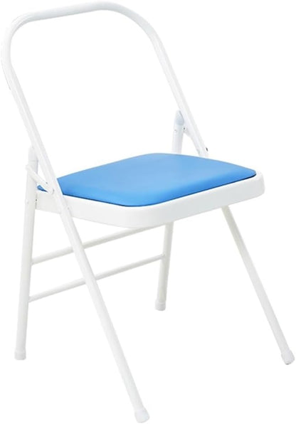 Folding Yoga Chair, Iyengar Yoga Auxiliary Chair Non-Slip Folding Stool for Flexibility, Strength Training, Balance Handstand(Black)