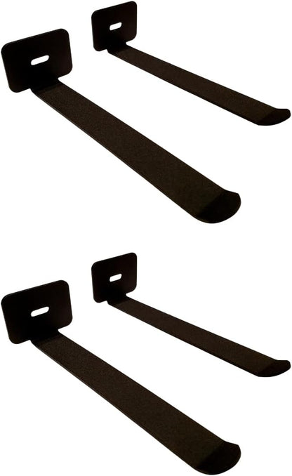 IRON AMERICAN Yoga Mat Hanger - Adjustable Hooks for Exercise Mats, Foam Rollers & Gym Equipment Storage - Wall Mounted - Hardware Included - (6.75" x .75") - American Steel