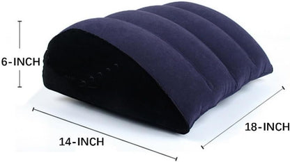 Inflatable Rocking Pillow, Bed Wedges & Body Positioners Pillow, Body Position Cushion, Surface Flocking for Sleeping Traveling Yoga (Breads Shape)