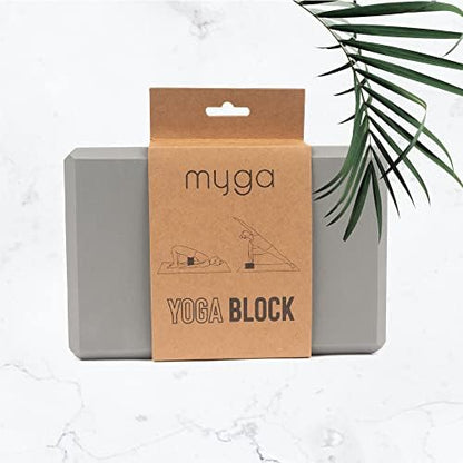 MYGA Yoga Block,Lightweight EVA Foam Yoga Brick,High Density Non-Slip Block for Yoga Poses, Pilates, Balance and Flexibility