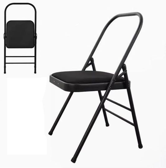 Yoga Auxiliary Chair Freestanding Inversion Chair Backless Yoga Chair Folding Balance Training Yoga Stool for Yoga Studios Offices Conference Rooms