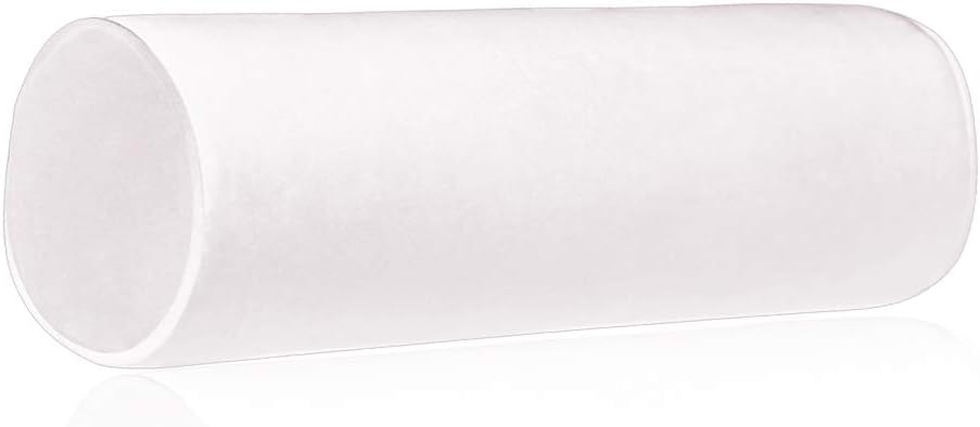 Tinbolunce Memory Foam Roll Pillow for Knee/Leg/Neck - Full Moon Bolster/Round Cylinder Pillow for Sleeping on Side or Back - Removable Cooling Cover Length 18" x 6" Diameter (Gray Pink)