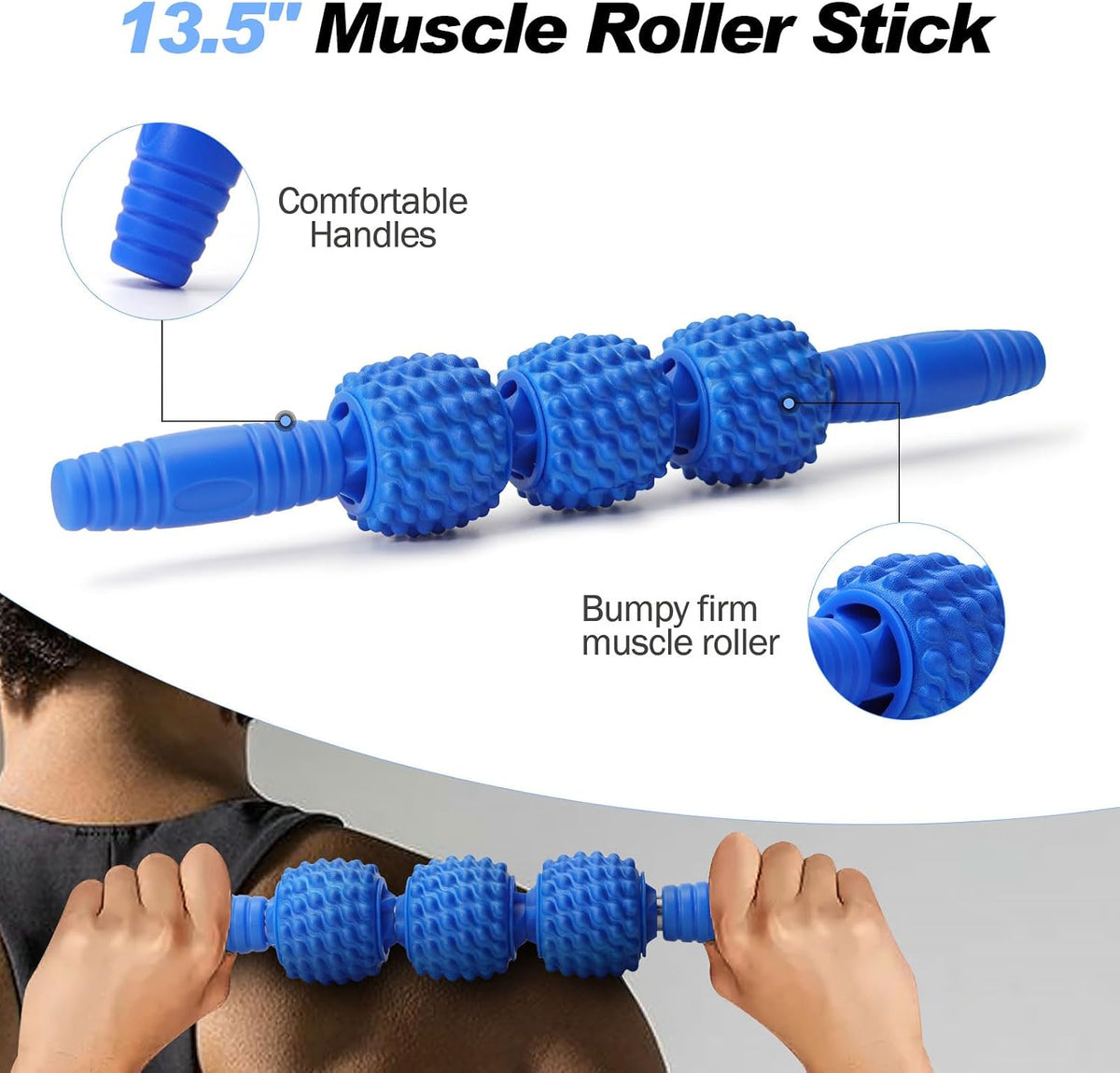 5 in 1 Foam Roller Set High Density Patented Foam Roller for Exercise
