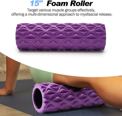 5 in 1 Foam Roller Set High Density Patented Foam Roller for Exercise