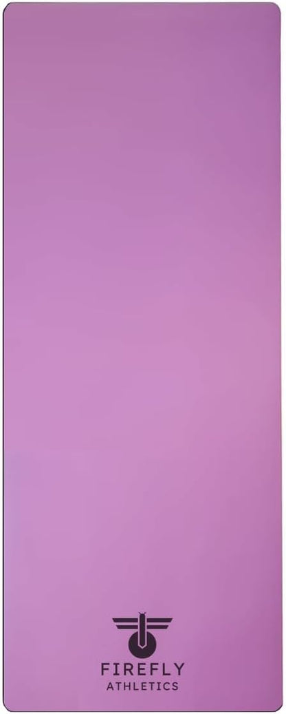 Premium Yoga Mat - 5mm Thick, Extra Wide & Long, Non-Slip Natural Rubber Base & PU Top, Anti-Tear, Ideal for Yoga, Pilates, and Fitness.