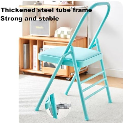 Foldable Backless Yoga Chair for Adults - 300kg Load Capacity, Lumbar Support for Back Pain Relief, Ideal Yoga Auxiliary Chair for Enhanced Movement and Comfort