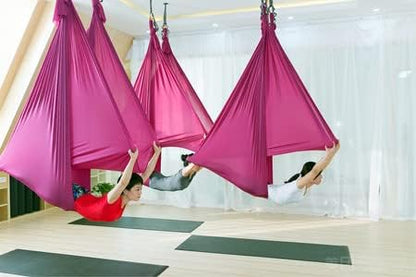 Deluxe Pilates & Yoga Flying Swing Aerial Hammock - Silk Fabric (5mx2.8m)