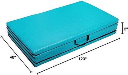 Polar Aurora 4'x10'x2 Thick Folding Gymnastics Exercise Mat Aerobics Stretching Yoga Mats