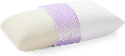 Purple Harmony Pillow – Talalay Latex Foam Cooling Pillow for Combo or Side Sleepers, 360º Hex GelFlex Grid for No-Pressure Support and Luxurious Weightless Feel - Standard, Medium Feel, Low Height