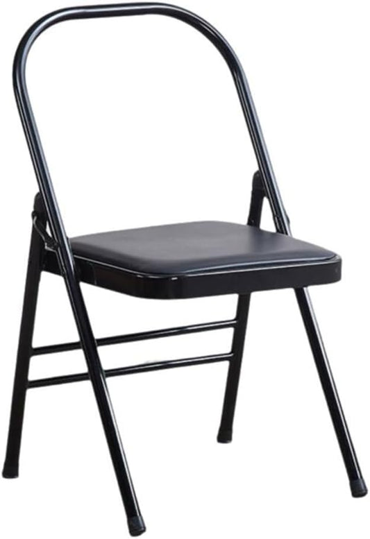 Foldable Yoga Auxiliary Chair,Backless Yoga Chair Yoga Practice Balance Chair Foldable Balance Handstand Training Tool for Yoga Studios,Outdoor Spaces,Grey