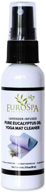 EuroSpa Aromatics Lavender Infused Pure Eucalyptus Oil Yoga Mat Cleaner & Deodorizer - Premium Aromatherapeutic & Relaxing Essential Oil Spray - 16oz, 2 Pack