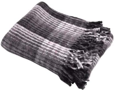 Hugger Mugger Recycled Plaid Yoga Blanket - Use as a Yoga Prop, Made From Recycled Materials, Very Soft, Supportive, Extra Thick, Warm and Cozy