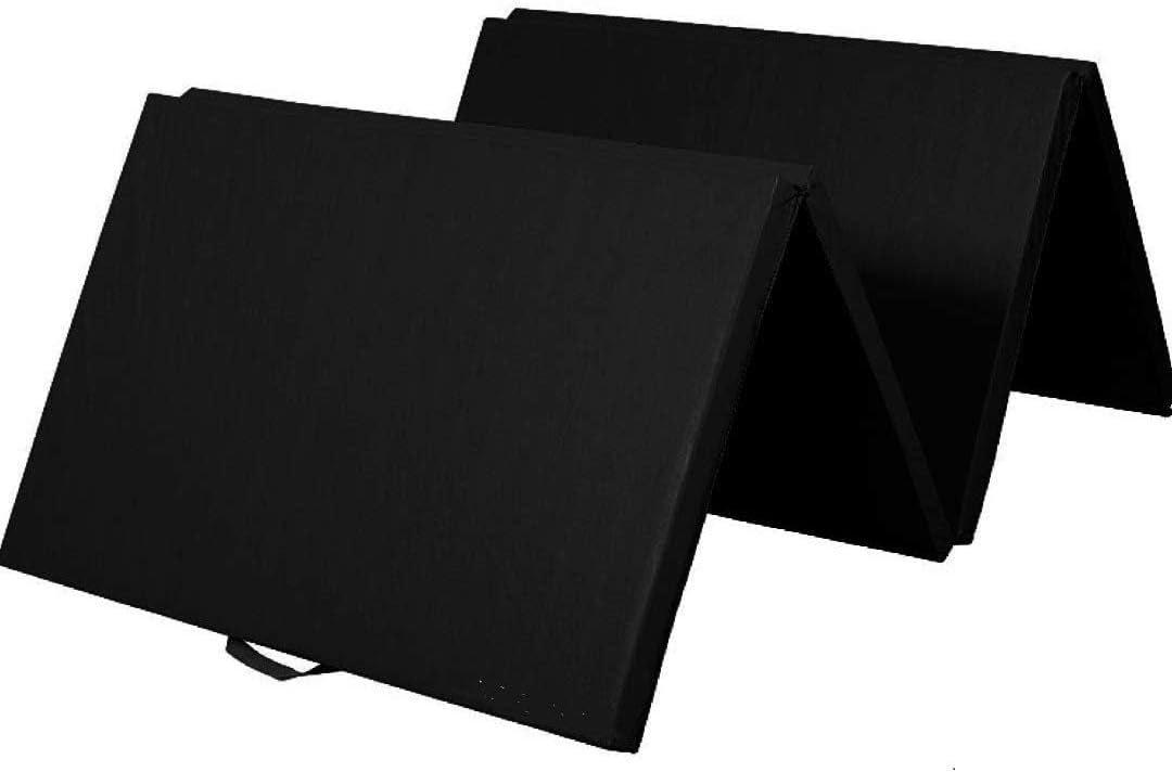 SONU SPORTS CO. SPORTS GOODS Bip Washable Yoga High Destiny Foam Foldable Mat for Men and Women, 72 X 24X 22 Mm, 22 Mm Thick Mat (Black)