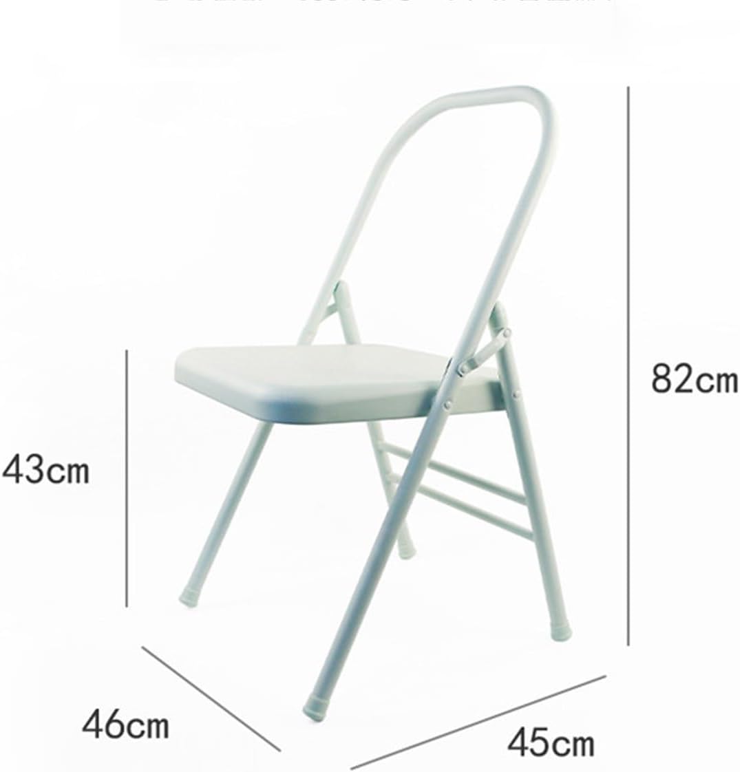 Pilates Yoga Chair PU Leather/Frosted Surface Double Beam Design Folding Backless Iyengar Yoga Chair Inversion