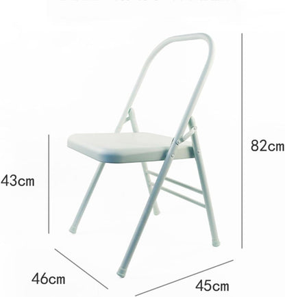 Pilates Yoga Chair PU Leather/Frosted Surface Double Beam Design Folding Backless Iyengar Yoga Chair Inversion