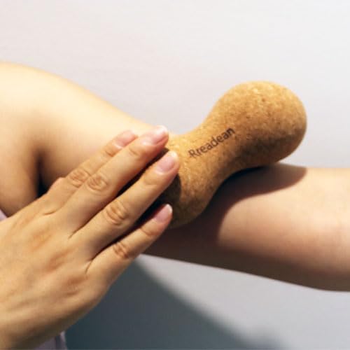 Cork Massage Ball Set for Fascia Release After Exercise, Yoga,Trigger Point Therapy, Relax Muscles, and Relieve Stress,Set of 3 （5.4"*2.4"+2.4"+1.7" Lacrosse Massage Balls