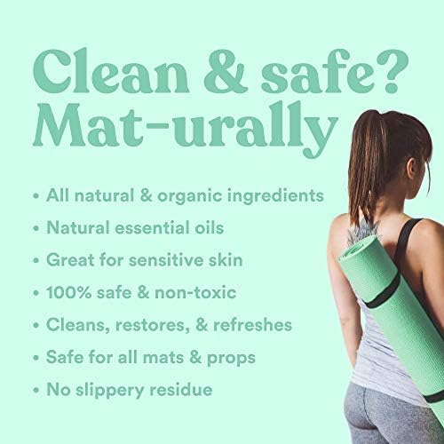 ASUTRA Yoga Mat Cleaner Spray (Peaceful Lavender), 4 fl oz - No Slippery Residue, Organic Essential Oils, Deep-Cleansing for Fitness Gear & Gym Equipment, Microfiber Towel Included