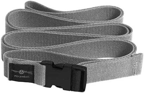 Hugger Mugger Quick-Release 10 ft. Yoga Strap - Black - Super Strong Cotton, Easy to Attach and Release, Easily Adjustable