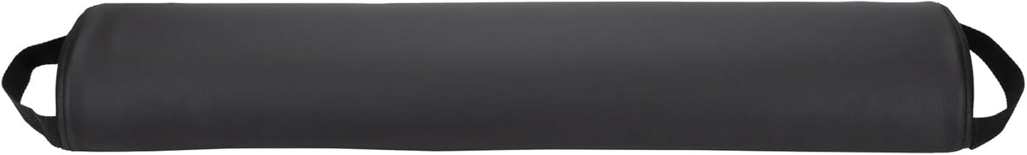 ForPro Premium Half-Round Bolster Pillow for Massage and Yoga, Oil and Stain-Resistant, 6”W x 3" H x 26”L, Black