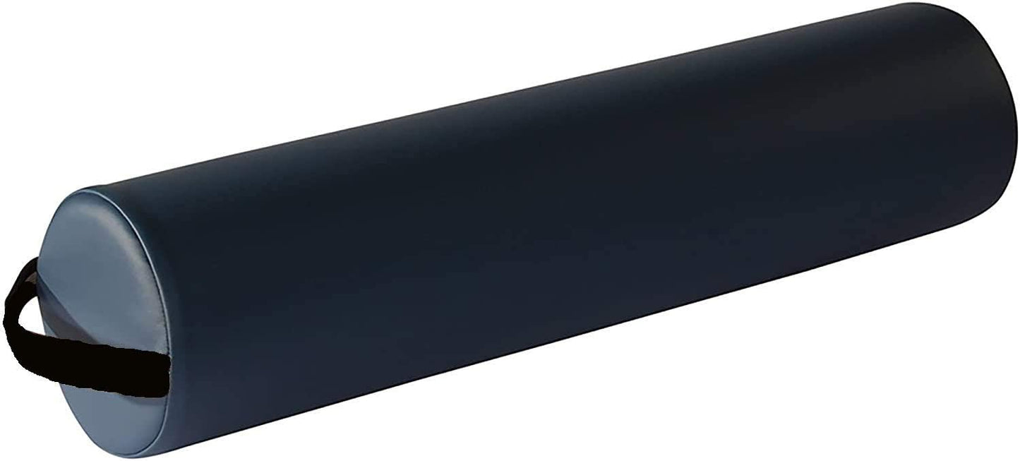 Therapist's Choice® Full Round Massage Table Bolster Pillow Cushion 6” R x 26” L (Black)