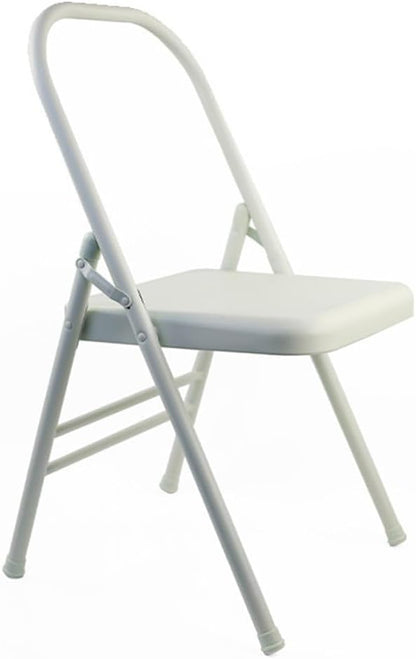 Pilates Yoga Chair PU Leather/Frosted Surface Double Beam Design Folding Backless Iyengar Yoga Chair Inversion