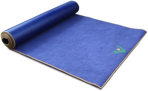 AURORAE Synergy 2in1 Hot Yoga Mat with integrated Non Slip Microfiber Towel. No Slipping No Bunching/Odor Patent Protected, Machine Washable