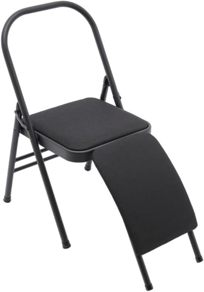 Yoga Chair Backless Folding Chair Metal Back Bender Lounge Inversion Handstand Trainer Yoga Props Exercise Chair Inversion Chair